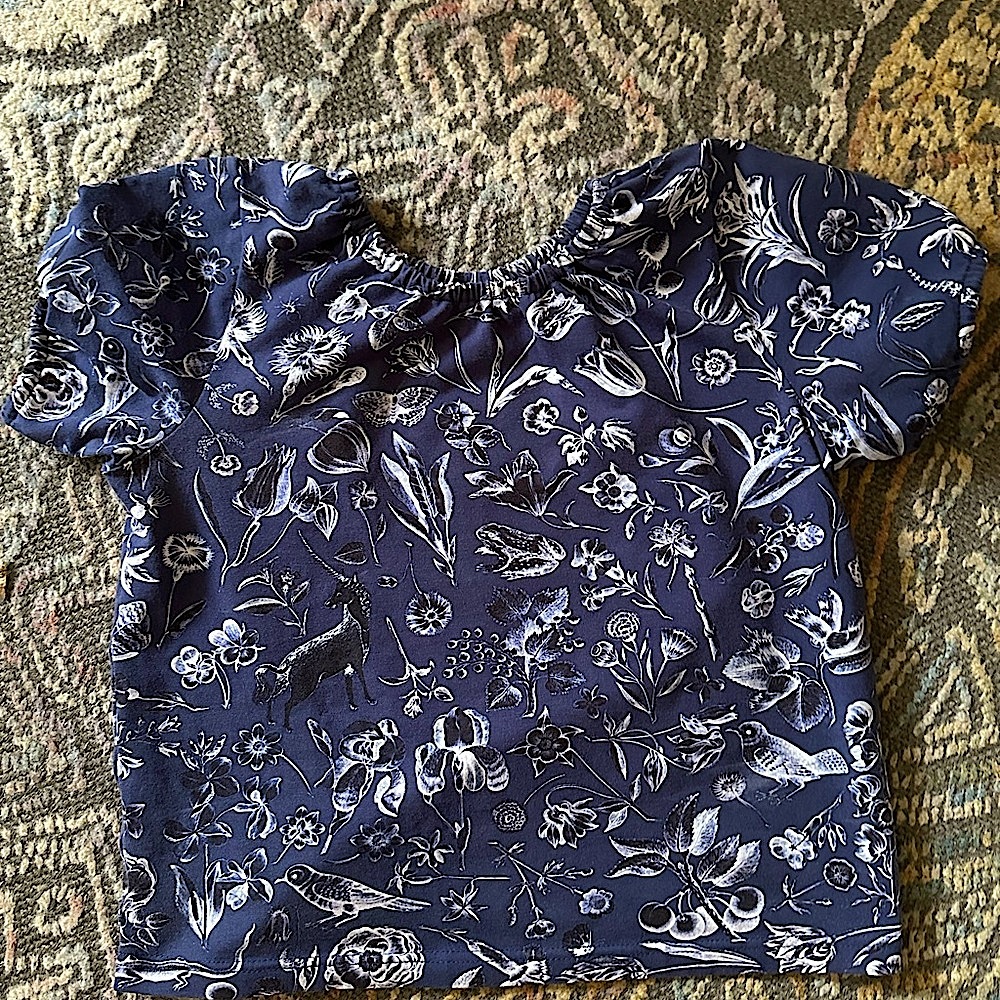 Samantha Pleet Navy Floral Blouse